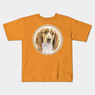 Welsh Springer Spaniel Painting - Original Dog Art Kids T-Shirt